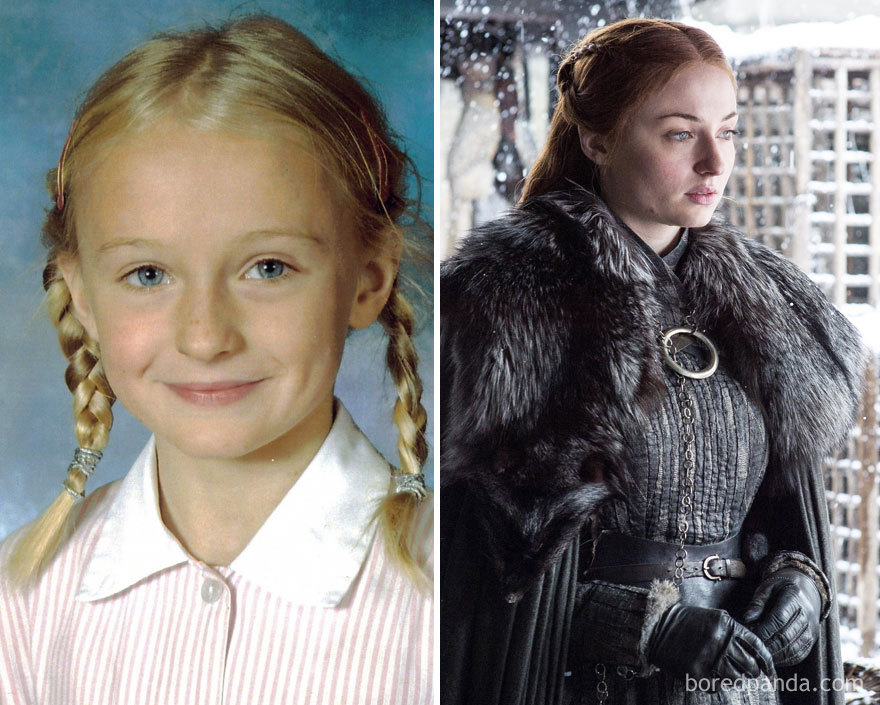 Sophie Turner When She Was A Child And As Sansa Stark (In GoT)