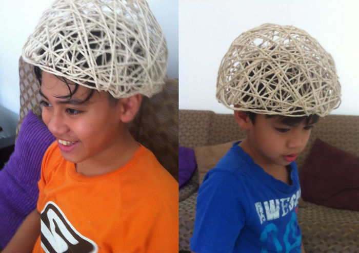 3d Helmet Made Of Yarn