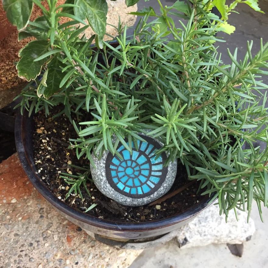I Create Mosaics On Stone For My Garden