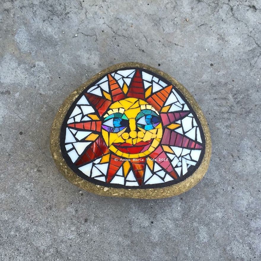 I Create Mosaics On Stone For My Garden I Create Mosaics On Stone For My Garden