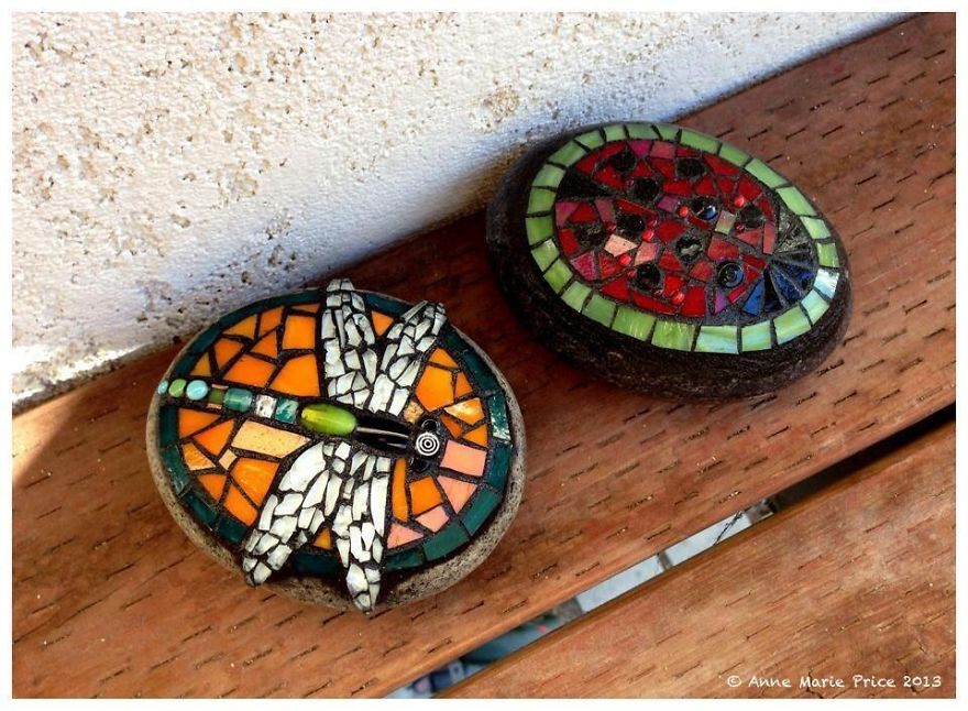 I Create Mosaics On Stone For My Garden