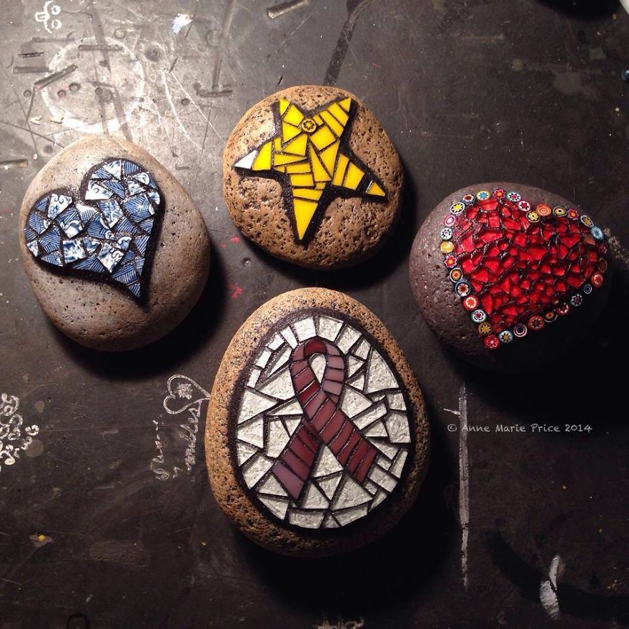 I Create Mosaics On Stone For My Garden I Create Mosaics On Stone For My Garden