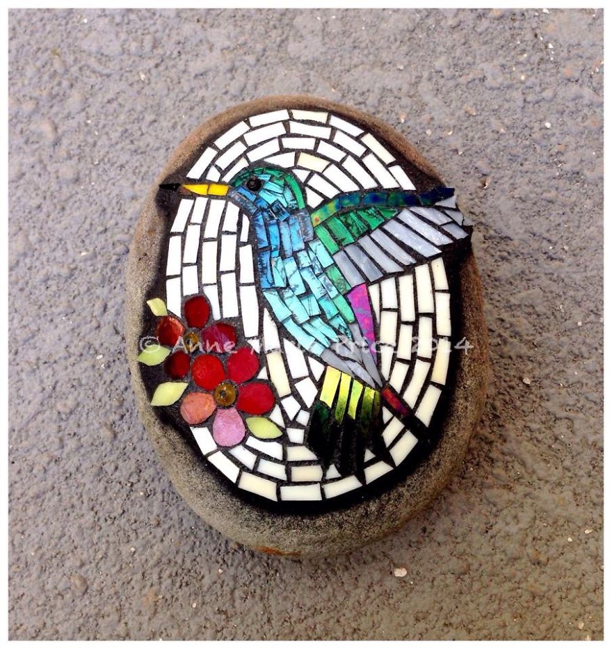 I Create Mosaics On Stone For My Garden