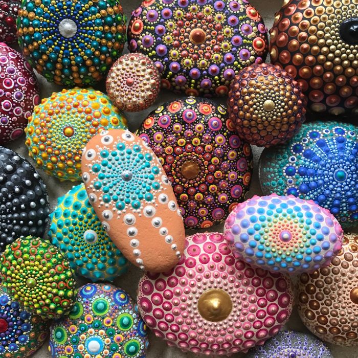 Unique 3D Mandala Stones Unique 3D Mandala Stones