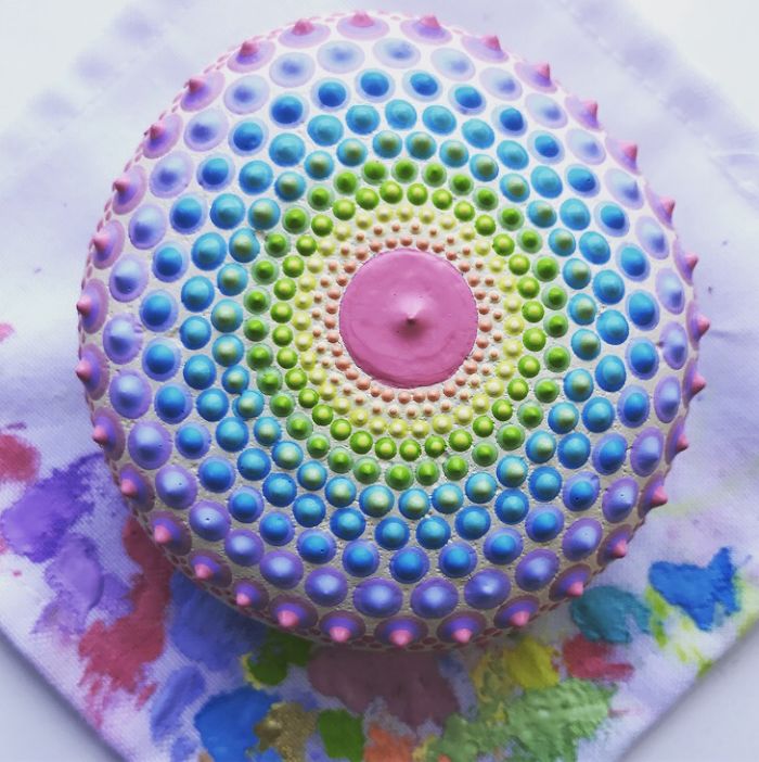 Unique 3D Mandala Stones Unique 3D Mandala Stones