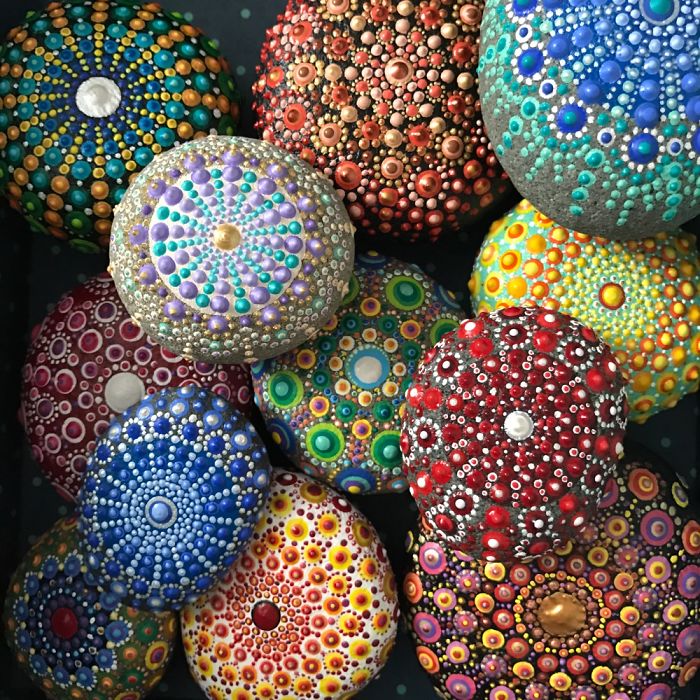 Unique 3D Mandala Stones Unique 3D Mandala Stones