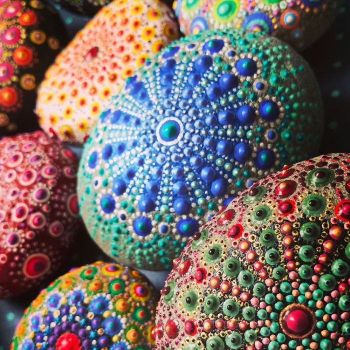 Unique 3D Mandala Stones Unique 3D Mandala Stones