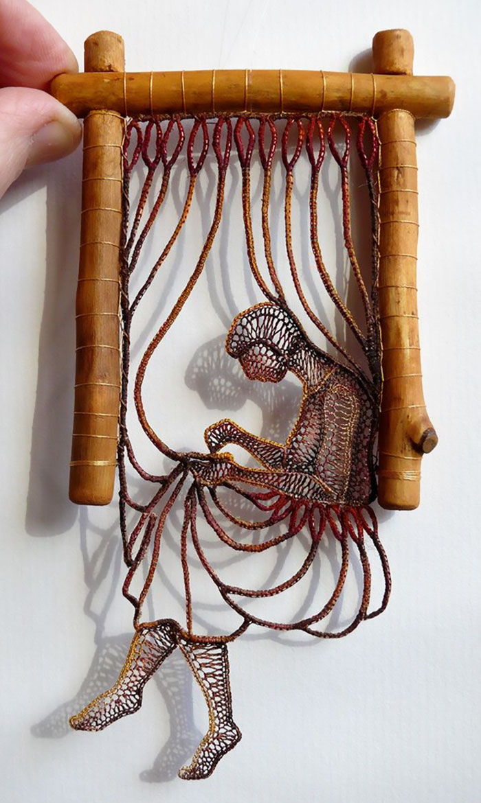 Lace Embroidery Sculpture