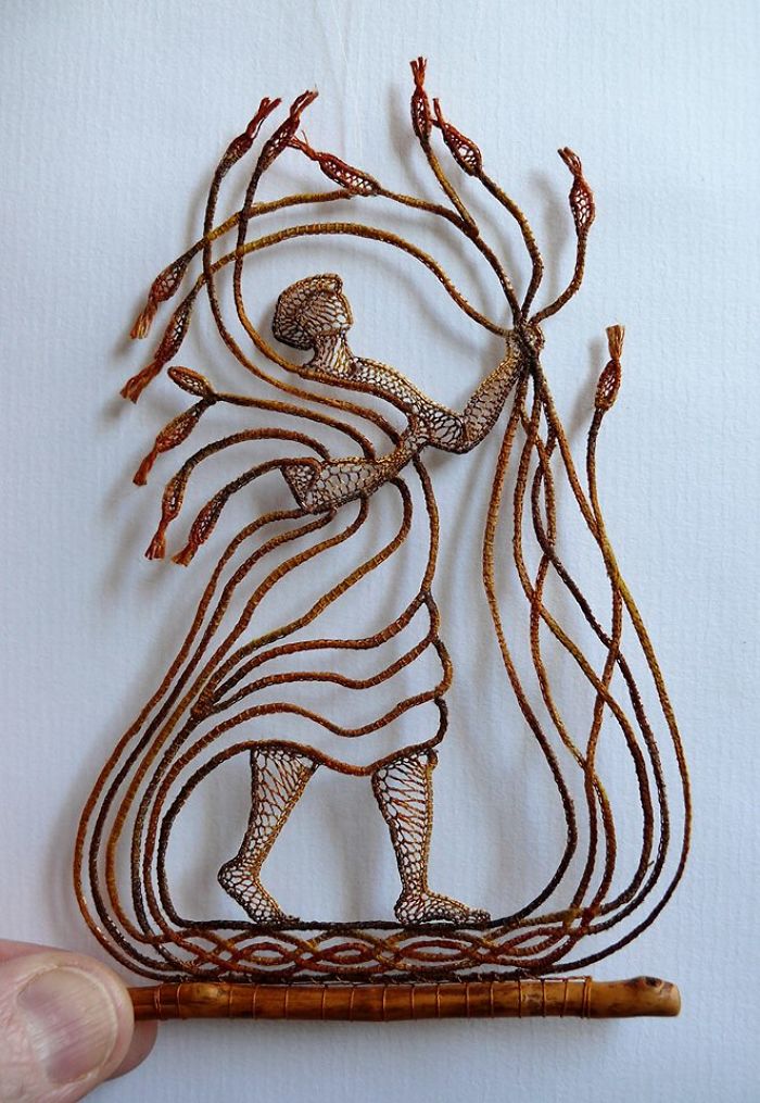 Lace Embroidery Sculpture