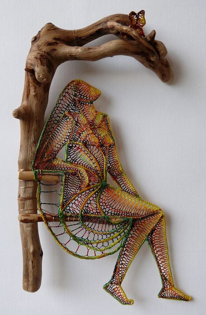 Lace Embroidery Sculpture