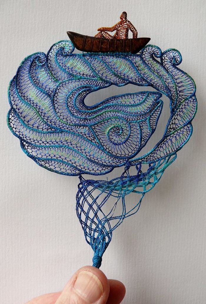 Lace Embroidery Sculpture