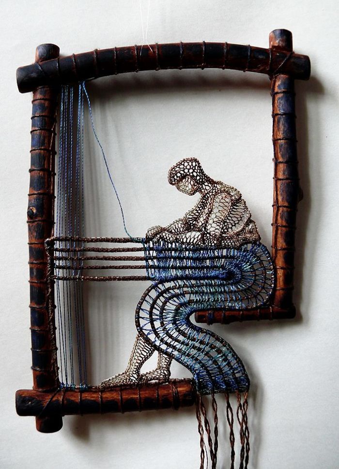 Lace Embroidery Sculpture
