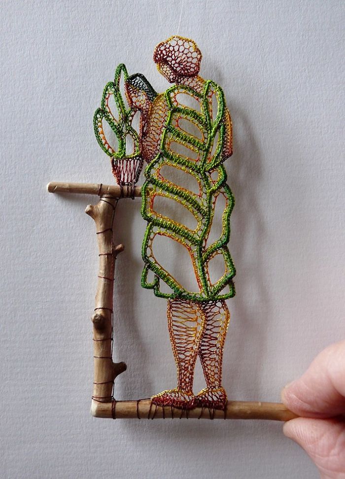 Lace Embroidery Sculpture