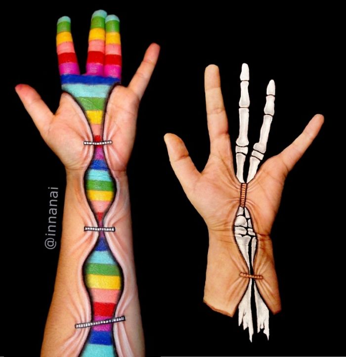 Tied Up Makeup /body Painting /land Of Twisted