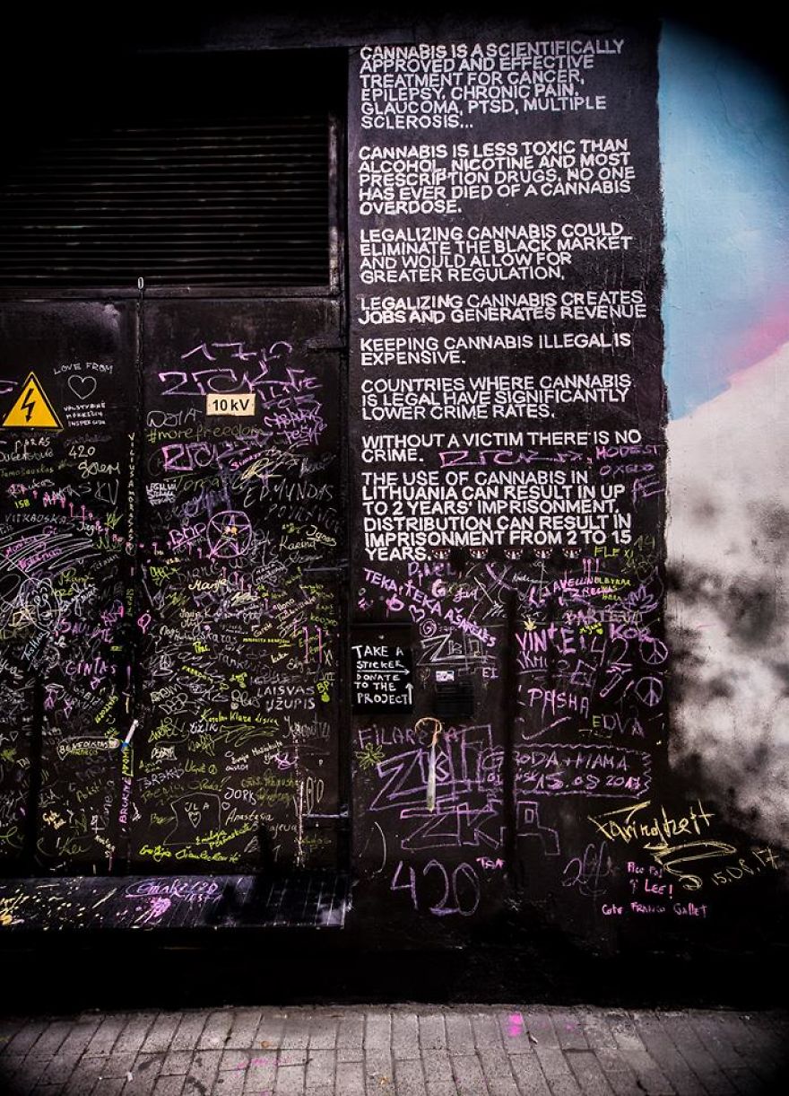 Cannabis Legalization Mural Instant Success In Vilnius Cannabis Legalization Mural Instant Success In Vilnius