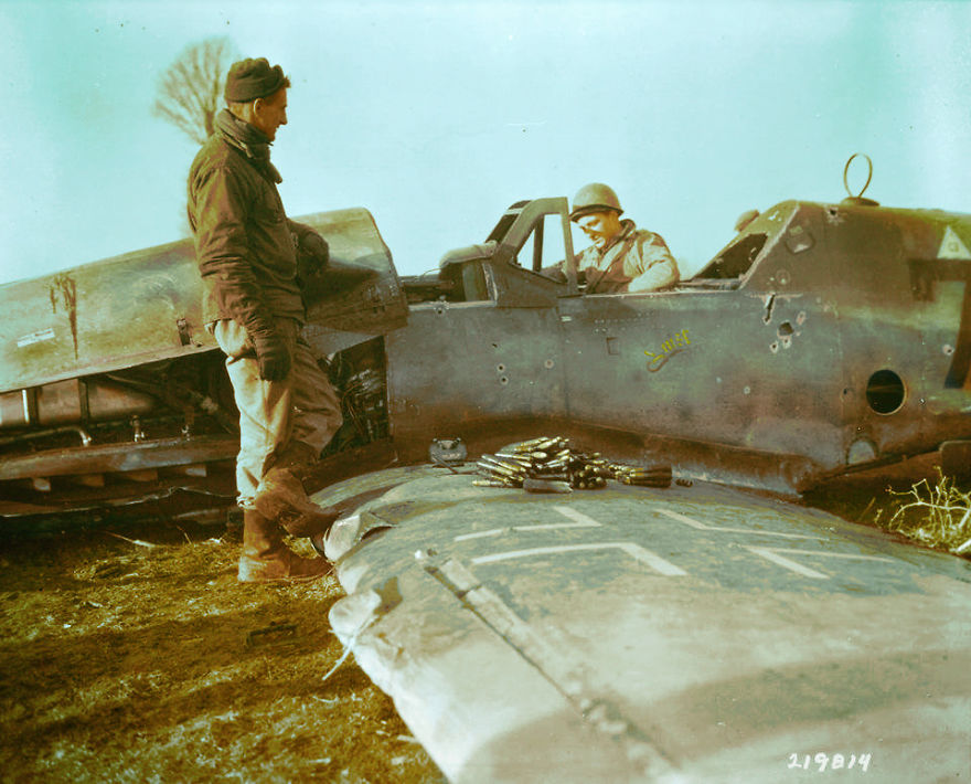 A Collection Of Colourised Images Of Messerschmitt Bf 109's And Pilots