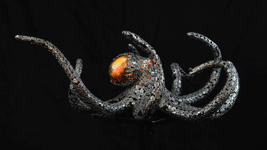 Self-Taught Sculptor Creates Beautiful Art From Scrap Metal