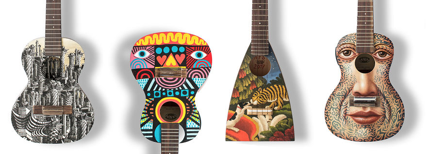 Art On Ukulele: Artists Adorn Ukuleles In Aid Of Charity