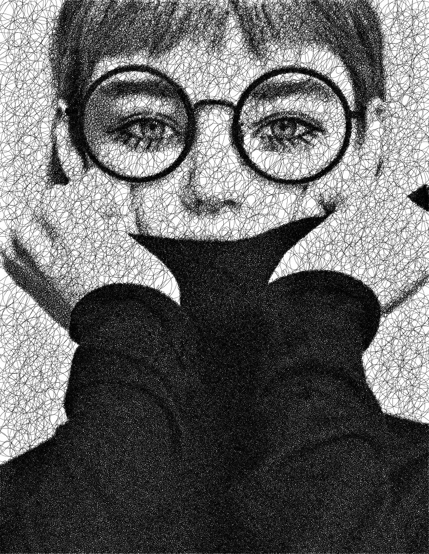 I Wrote An Algorithm That Scribbles Drawings Using A Single Line