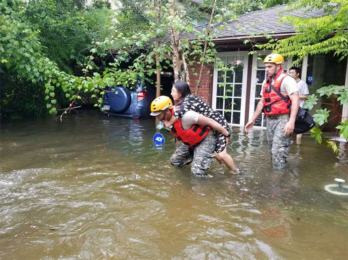 Several Neighborhoods And Suburbs Of Houston Were Evacuated Sunday Due To Flooding Brought By Tropical Storm Harvey