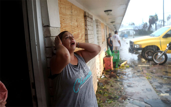 Daisy Graham Reacts To The News That A Friend Of Hers May Still Be In An Apartment That Was Destroyed By Hurricane Harvey In Rockport