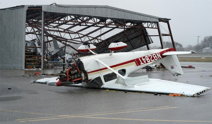 A Plane Lies Upside Down At The Airport Near Fulton