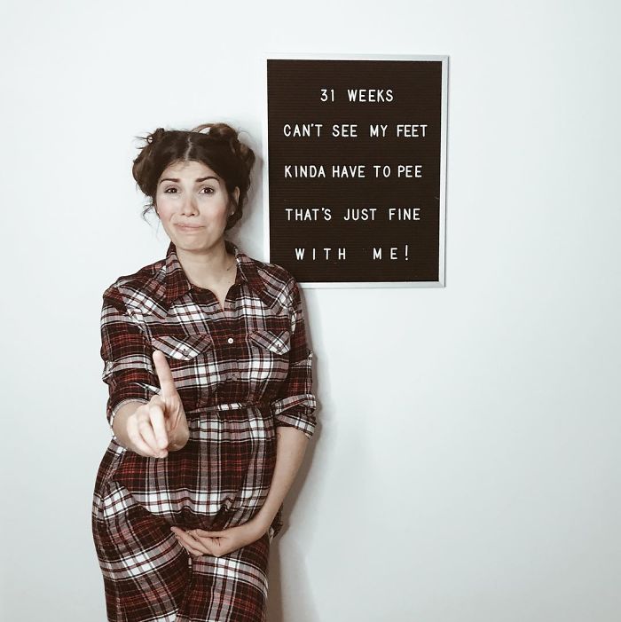 Creative Mom Reveals The Struggles Of Being Pregnant From Week To Week In Hilariously Honest Pics