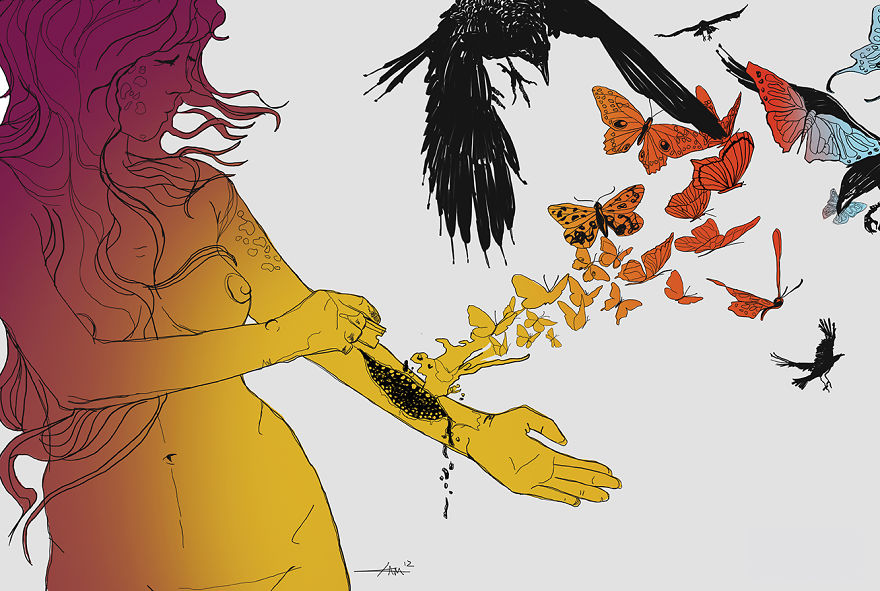 I Document The Progression Of My Rare Disease In Heartbreaking Illustrations I Document The Progression Of My Rare Disease In Heartbreaking Illustrations