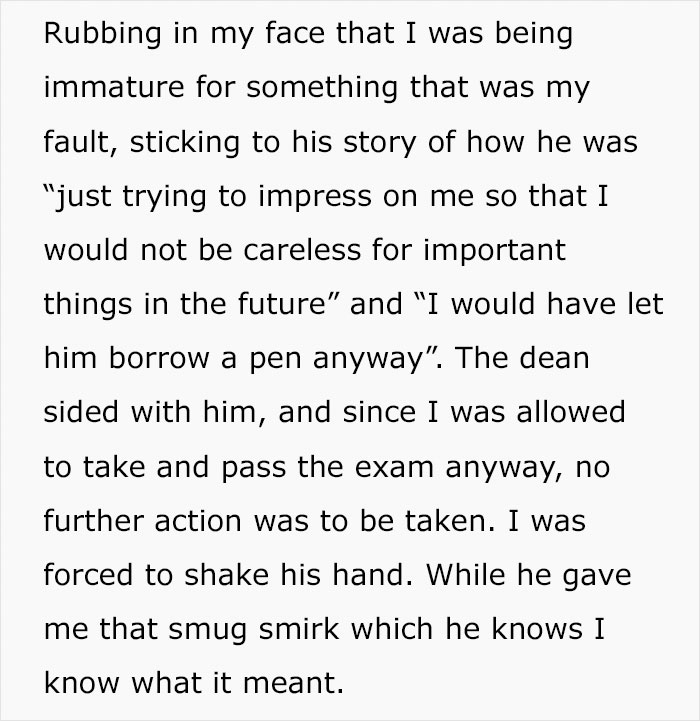 Teacher Refuses To Lend Student A Pen During Exam, So He Plans Brutal Revenge That Gets His Teacher Fired Teacher Refuses To Lend Student A Pen During Exam, So He Plans Brutal Revenge That Gets His Teacher Fired