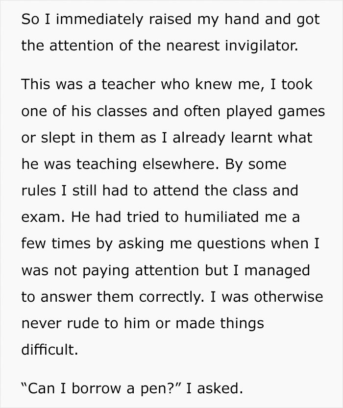 Teacher Refuses To Lend Student A Pen During Exam, So He Plans Brutal Revenge That Gets His Teacher Fired