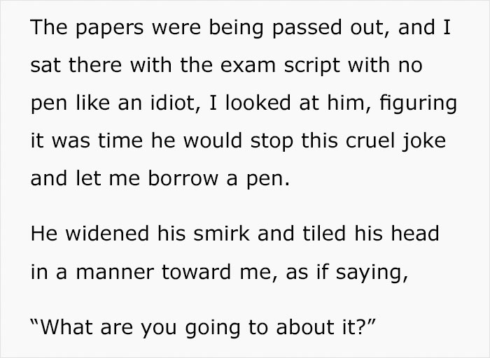 Teacher Refuses To Lend Student A Pen During Exam, So He Plans Brutal Revenge That Gets His Teacher Fired Teacher Refuses To Lend Student A Pen During Exam, So He Plans Brutal Revenge That Gets His Teacher Fired
