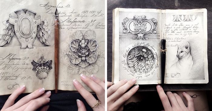 Russian Artist Reveals Her Mysterious Sketchbook To The World, And It’s Full Of Visual Secrets