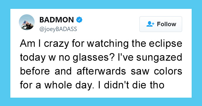 Rapper Says That He Won’t Go Blind By Looking Directly At Solar Eclipse, Regrets It Immediately