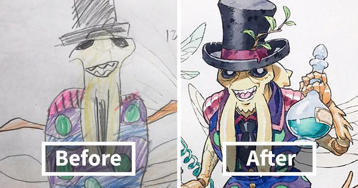 Dad Turns His Sons’ Doodles Into Anime Characters, And The Result Is Amazing (Part III)