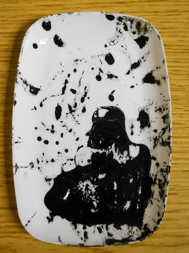 I Thought The Ink This Tray, Left After A 6th Grade Lesson On Writing Chinese Characters, Looked Like Darth Vader