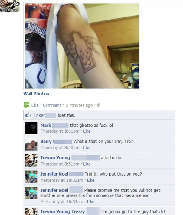 New tattoo mistaken by proud owner shared online, generating reactions.