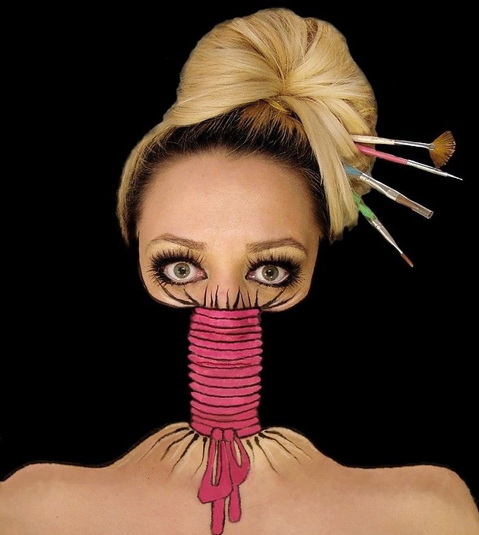 Tied Up Makeup /body Painting /land Of Twisted