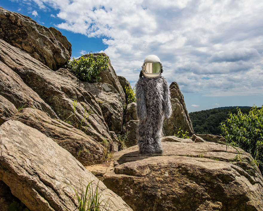 I Created Space-Age Bigfoot Costume For Summer Road Trip Project