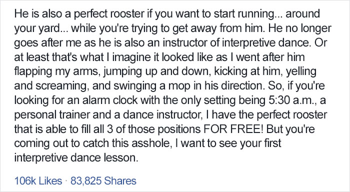 Desperate Woman Is Giving Away Her ‘A**HOLE ROOSTER’, And Her Post Will Make You Laugh Out Loud Desperate Woman Is Giving Away Her ‘A**HOLE ROOSTER’, And Her Post Will Make You Laugh Out Loud
