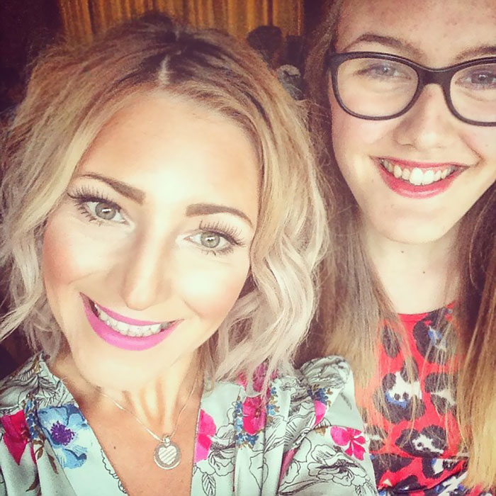 Katie Simpkin, 33 (left), Poses With Her 'best Friend' And 17-year-old Daughter Emily (right)