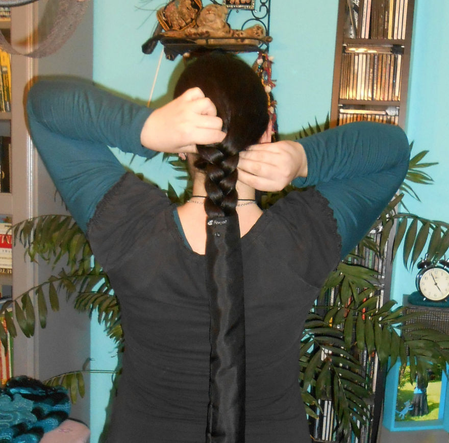 I Created A Silken "Sleepingbag" For Braids I Created A Silken "Sleepingbag" For Braids