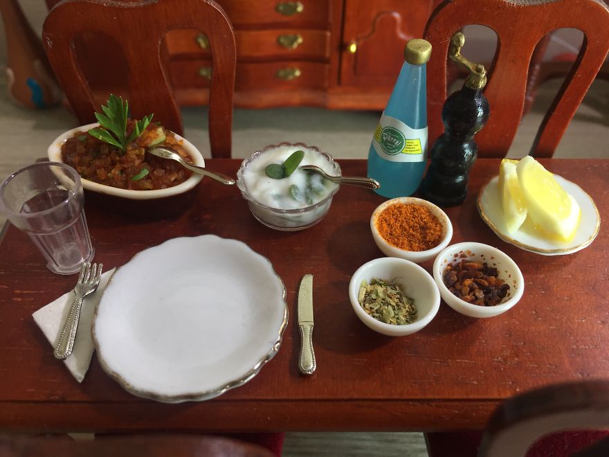 1:12 Scale Miniature Real Food From A Miniature Kitchen