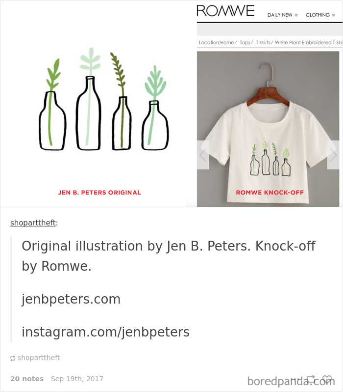 Original Illustration And Knock-off Version