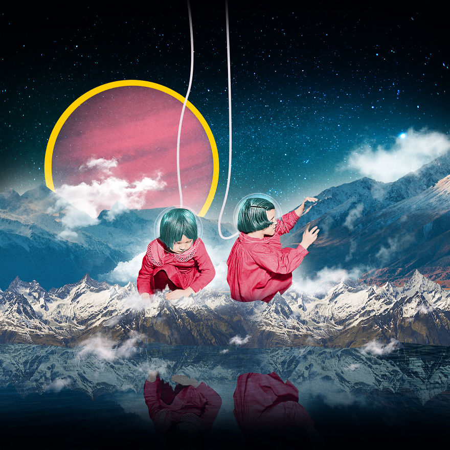 I Create Trippy Digital Collage Art