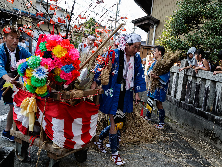 Three Lions Running Through The Burning Fire