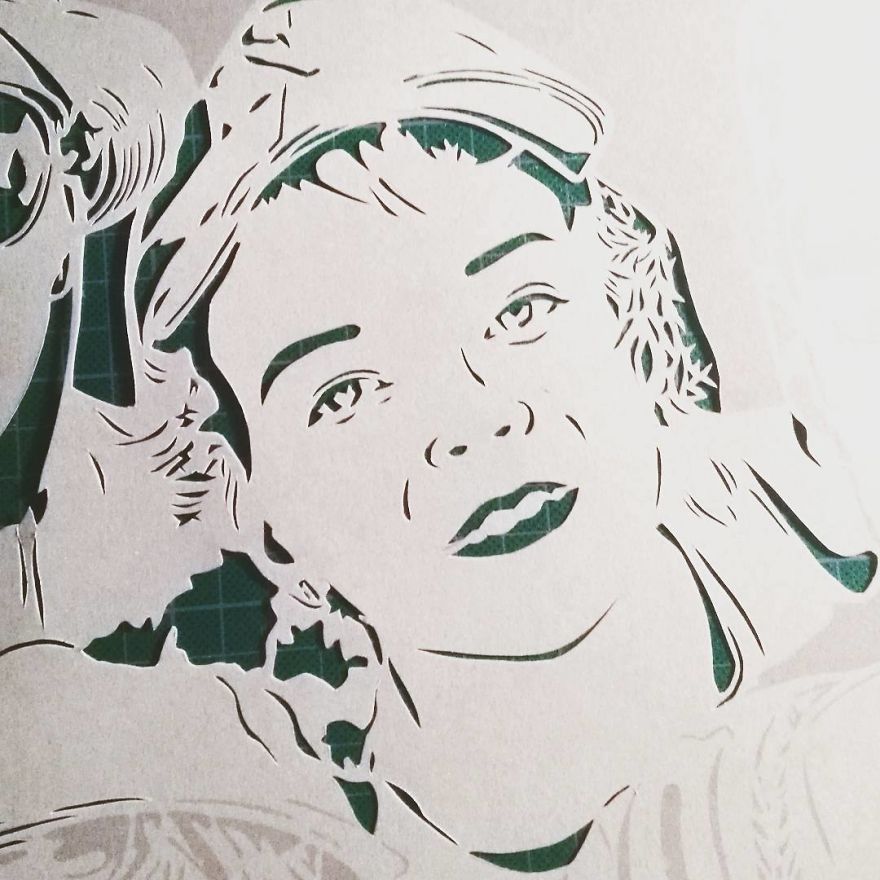 I Cut Them Faces And Put In Big 3d Frame