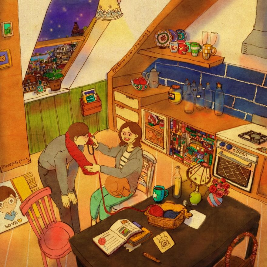 Illustration How Love Is In Everyday Life Illustration How Love Is In Everyday Life