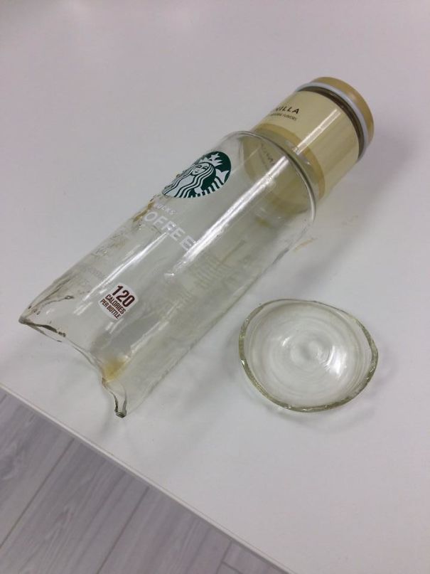 Lesson For Today: Do Not Shake Your Starbucks Iced Coffee Over Your Laptop Because There's A One In A Million Chance The Bottom Will Fall Off