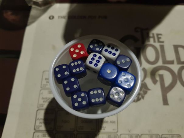 Dices Got Stuck In My Friend's Glass While Shuffling