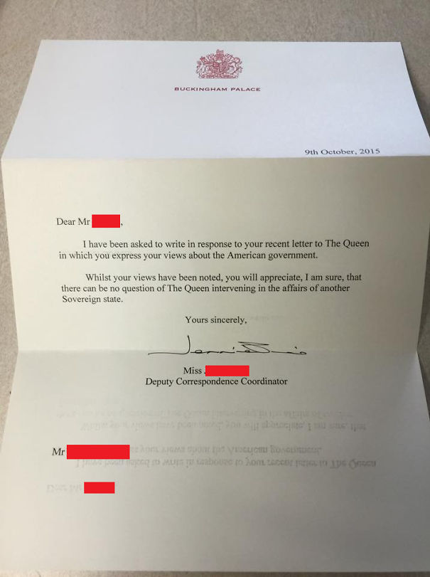 a letter from the queen 